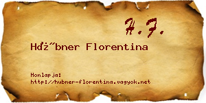 Hübner Florentina névjegykártya